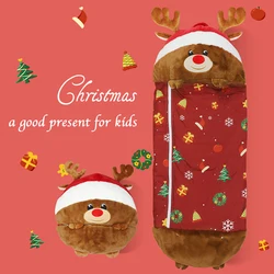 Christmas gift Children's sleeping bag cartoon animal sleeping bag children sandwich cotton anti-kicking sleeping bag Small size