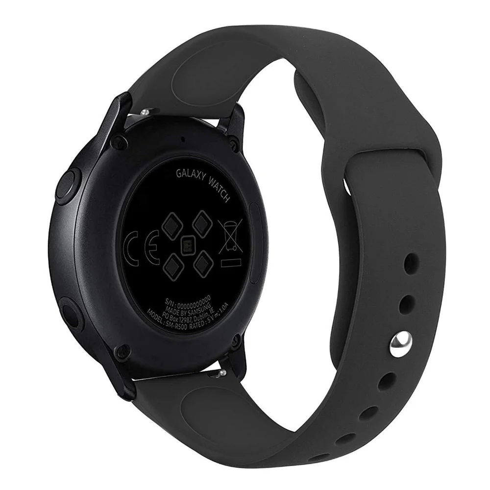 20mm 22mm pulseira de silicone para samsung galaxy watch 3/4/5/gear s3/active 2/huawei relógio GT-2-3 pro pulseira esportiva para amazfit gtr