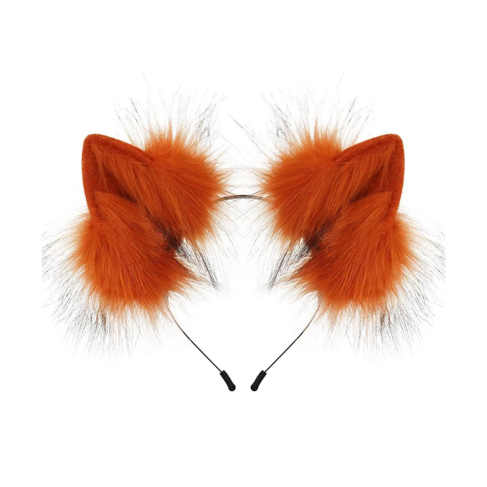 Furry Wolf Ear Headpiece Plush Headband for Cosplay Costume Halloween Hair Accessories Women Girls