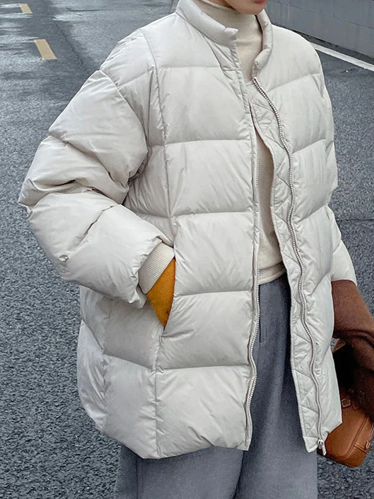 

Модная утепленная хлопковая куртка женская средней длины, верхняя одежда, зима 2025, новая модель, омолаживающее хлопковое пальто в корейском стиле
