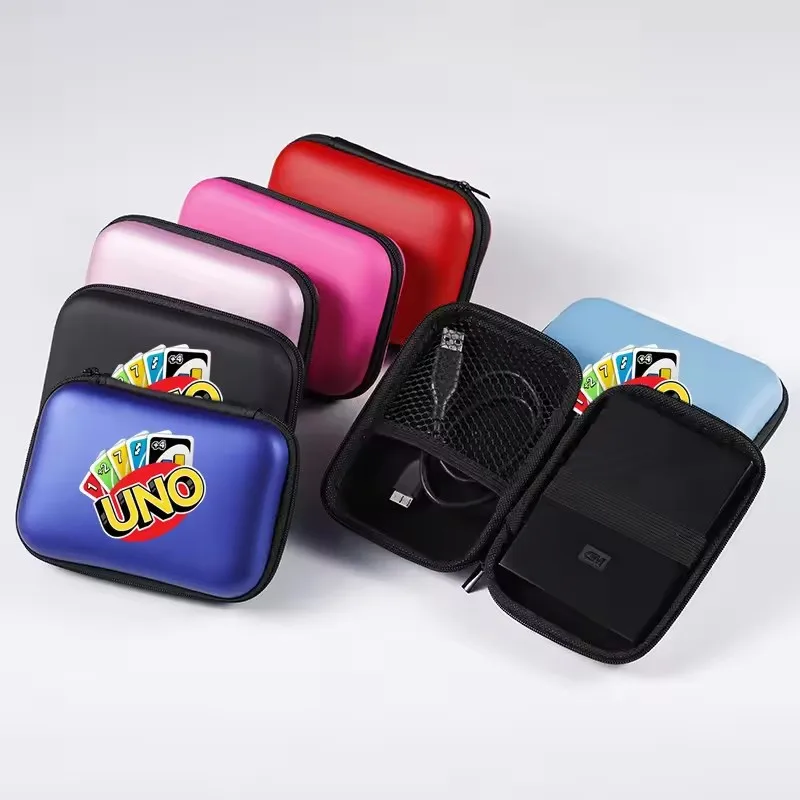 UNO Travel Zipper Box Children's Fan Entertainment Card Clip Mini Storage Bag