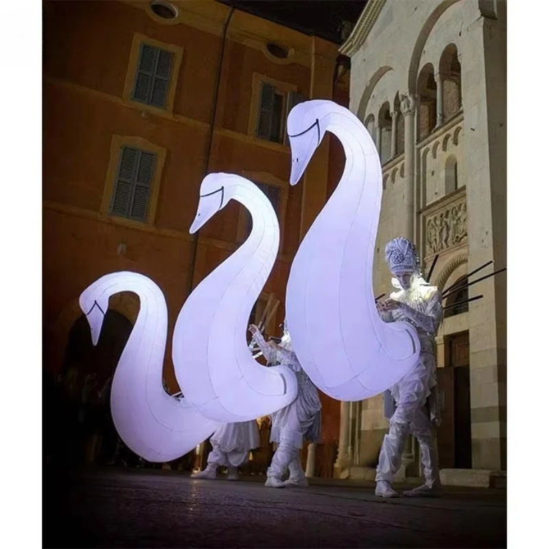 Large event decorative props inflatable actor swan party costume