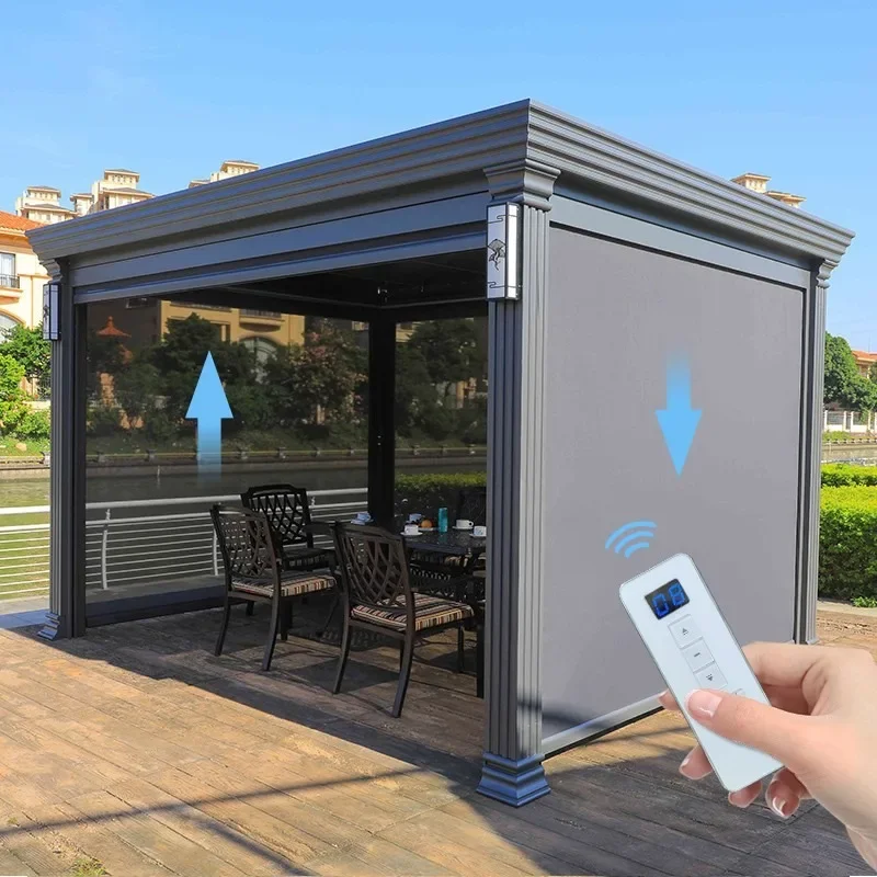 Aluminum alloy electric awning villa garden sun room modern leisure pavilion