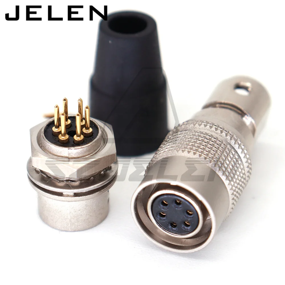 HR10A-7P-6s(73) and HR10A-7R-6P,Connector Plug 6-pin plug (female) and socket (male), 6pin hirose connector