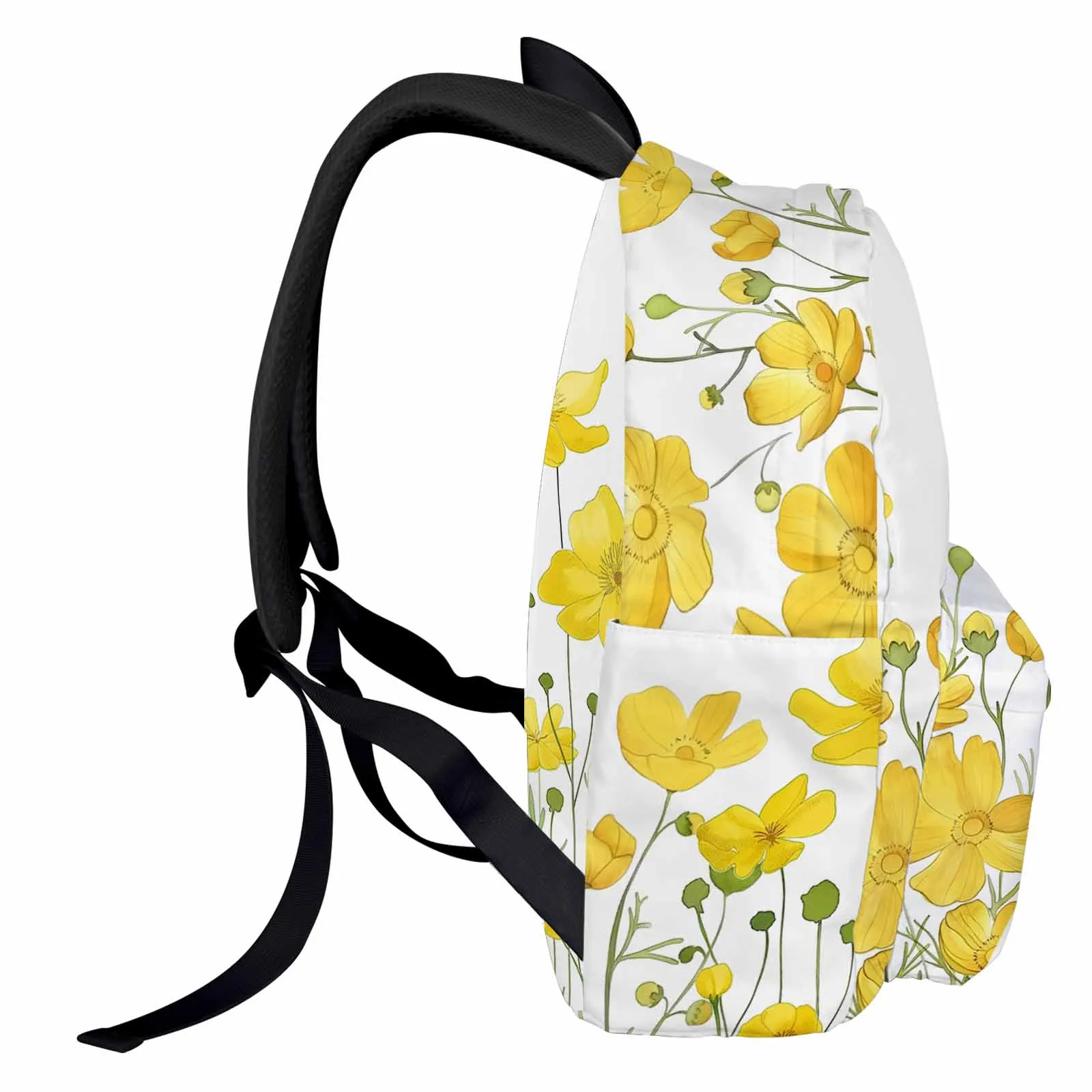

Floral Watercolor Style Chrysanthemum Backpack Teenagers Student School Bags Laptop Custom Backpack for Men Women Travel Bag