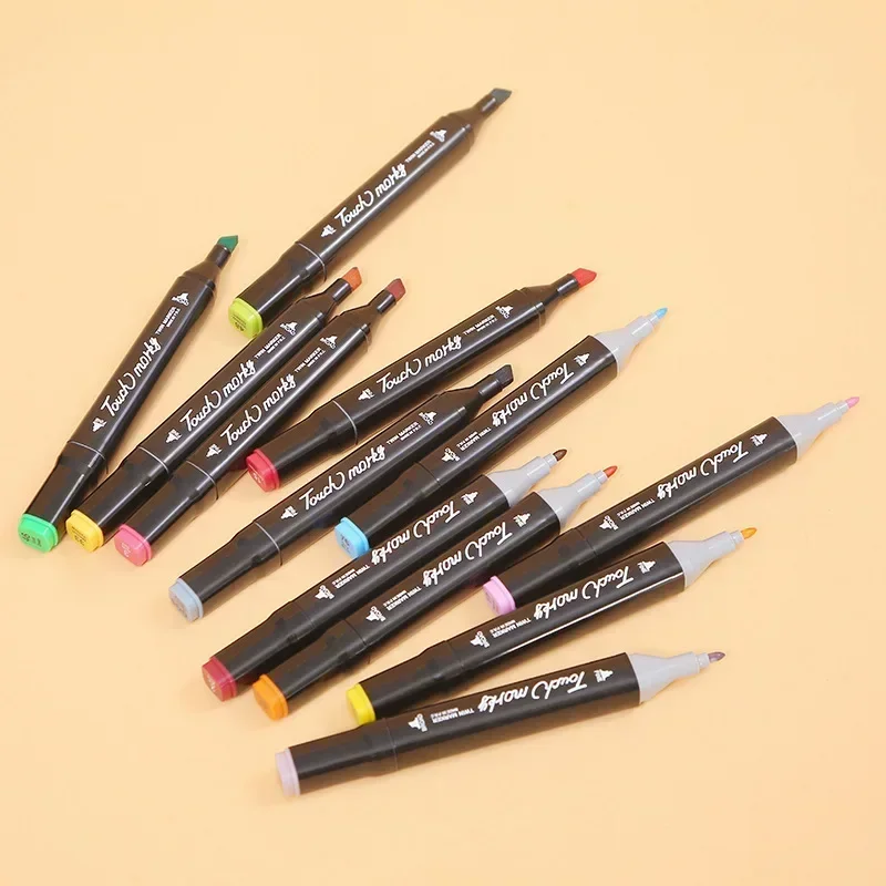 Touch Oil Mark Pen Painting Set Color Note Number Stroke Training Class Special Thick and Thick Double Head Design gift bag