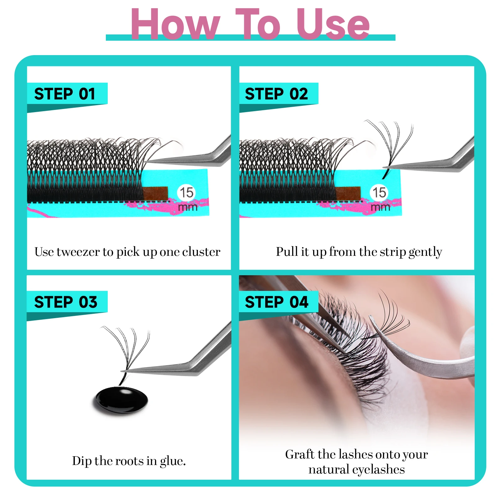 Amzgirl W شكل الرموش التلقائي المزهرة 3D/4D/5D/6D/8D رمش ملحقات المشجعين 8-15 مللي متر الطبيعية لينة المهنية جلدة