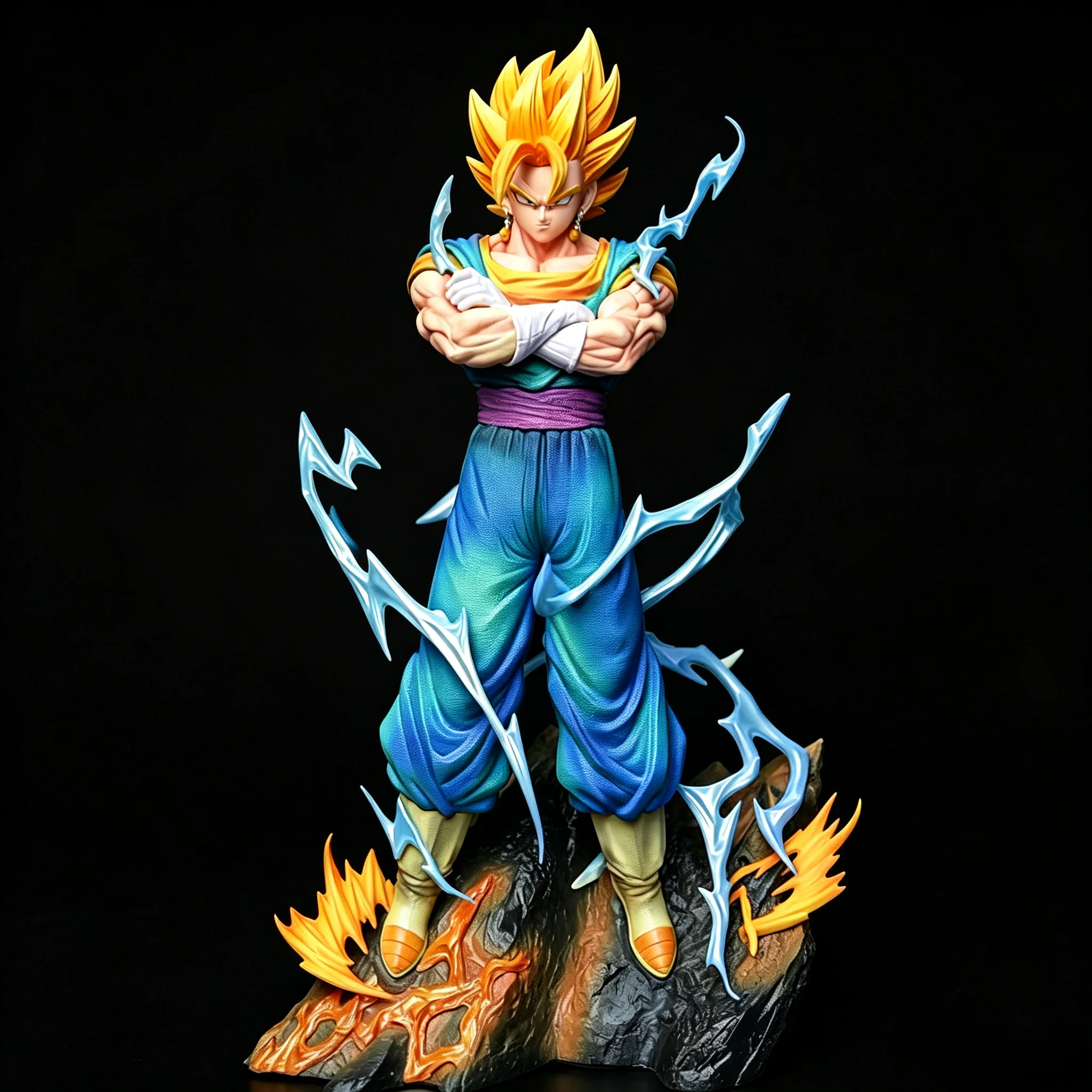Anime Dragon Ball Z Vegetto Super Saiyan Action Figure 34cm 13inch Pvc Statue Collection Model Desktop Decor Gift For Collectors