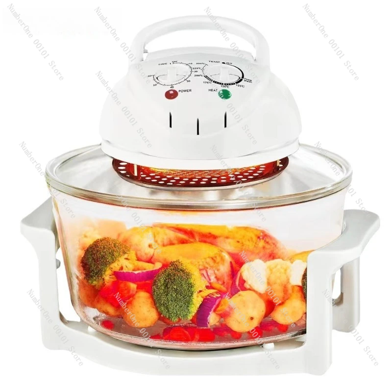 12L Large Capacity Air Fryer, Oil-Free Visible Electric Oven with Automatic Multi-Function Cooking, 220V for French Fries