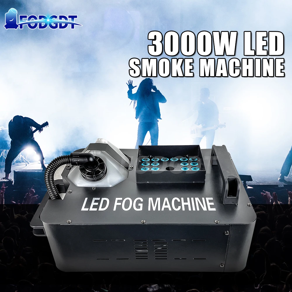 From EU 3000W Smoke Machine 3IN1 LED RGB Fog Stage Special Equipemnt Wash DMX Control Vertical Fogger for DJ DISCO Wedding Bar