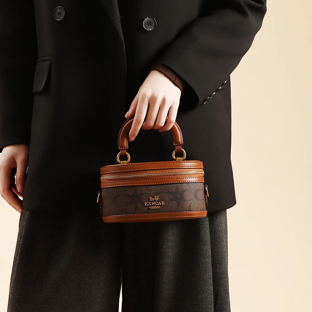Light Luxury Niche Design Lunch Box Bag, Fashionable Contrasting Color Water Bucket Bag, 2025 New Single Shoulder Crossbody Hand - view 6