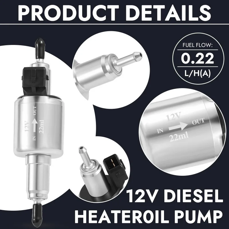 12/24V Diesel-Heizung Ölpumpe 22ml Kraftstoffpumpen Standheizungspumpe für 1KW-8KW Autoheizung 22ML Heizungspumpe Auto-Zubehör – Detail 3