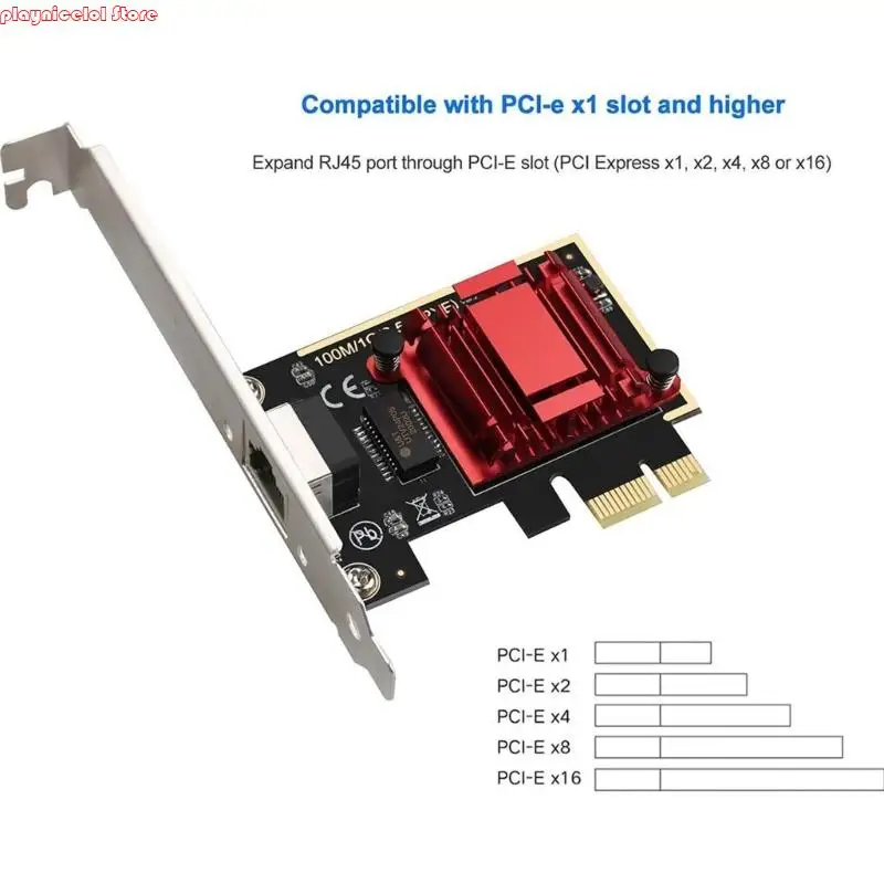 E8BA 2.5G PCIE إلى RJ45 بطاقة شبكة Ethernet PCIE بطاقة 10/100/2500MBPS 2.5G