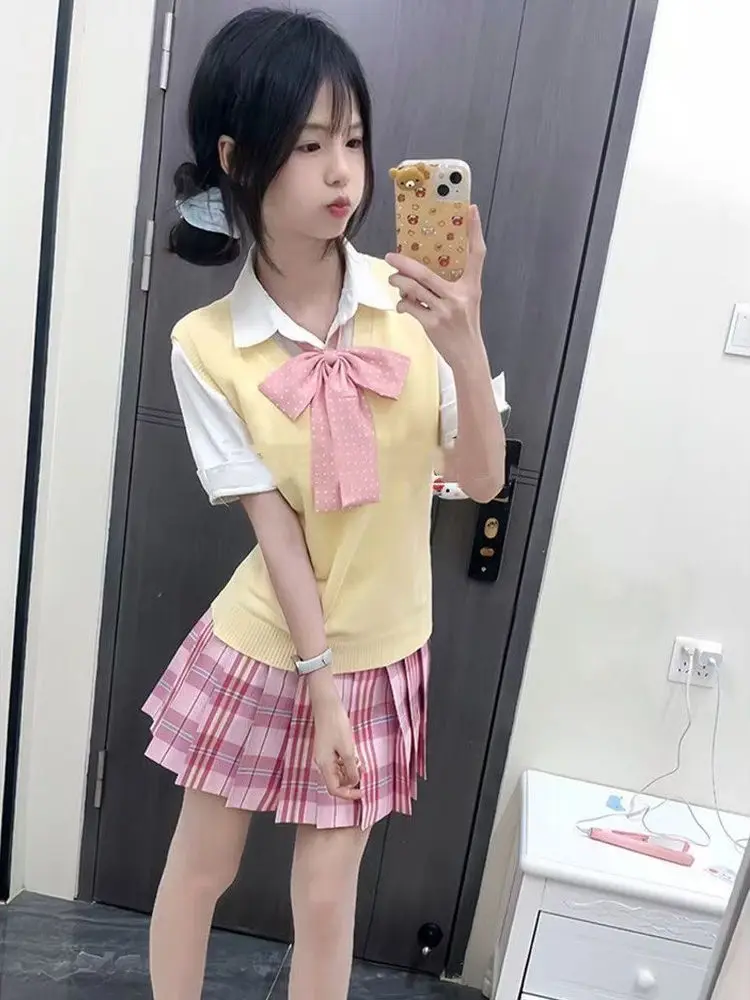 

Candy Sle японский комплект JK orm Set Женские школьные orms со плиссированной юбкой универсальный ort Sve irt