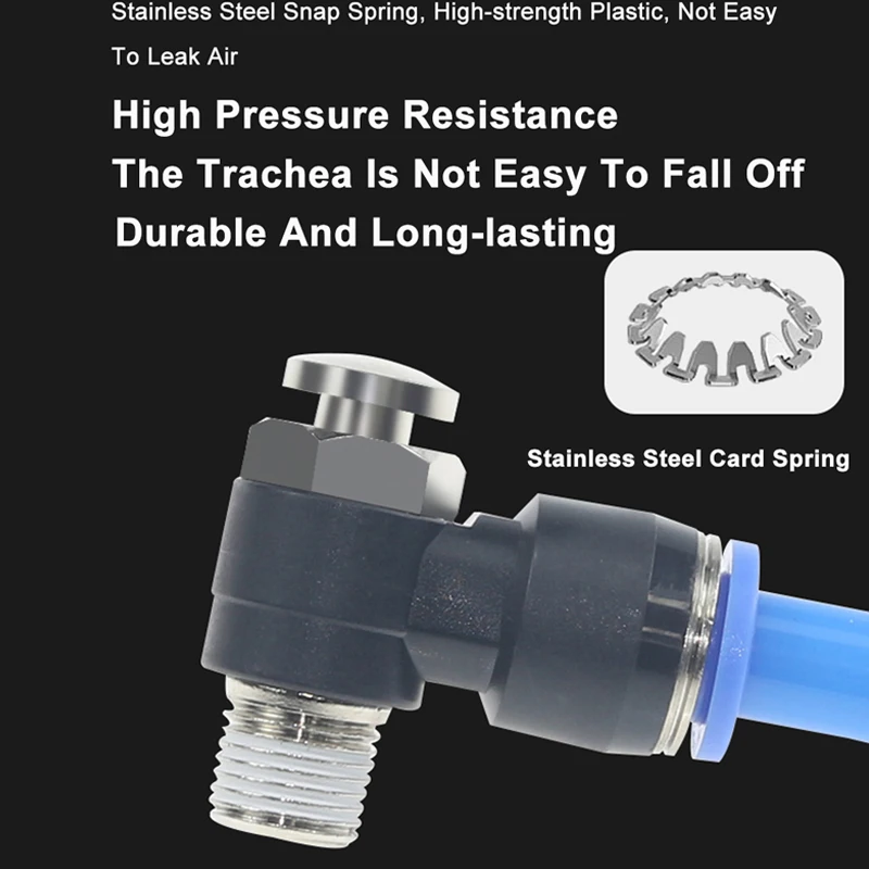 Pneumatic Button Valve Quick Plug Pressure Relief Connector JSB4/6/8/10/12 Normally Closed Manual Press Type Quick Exhaust Valve