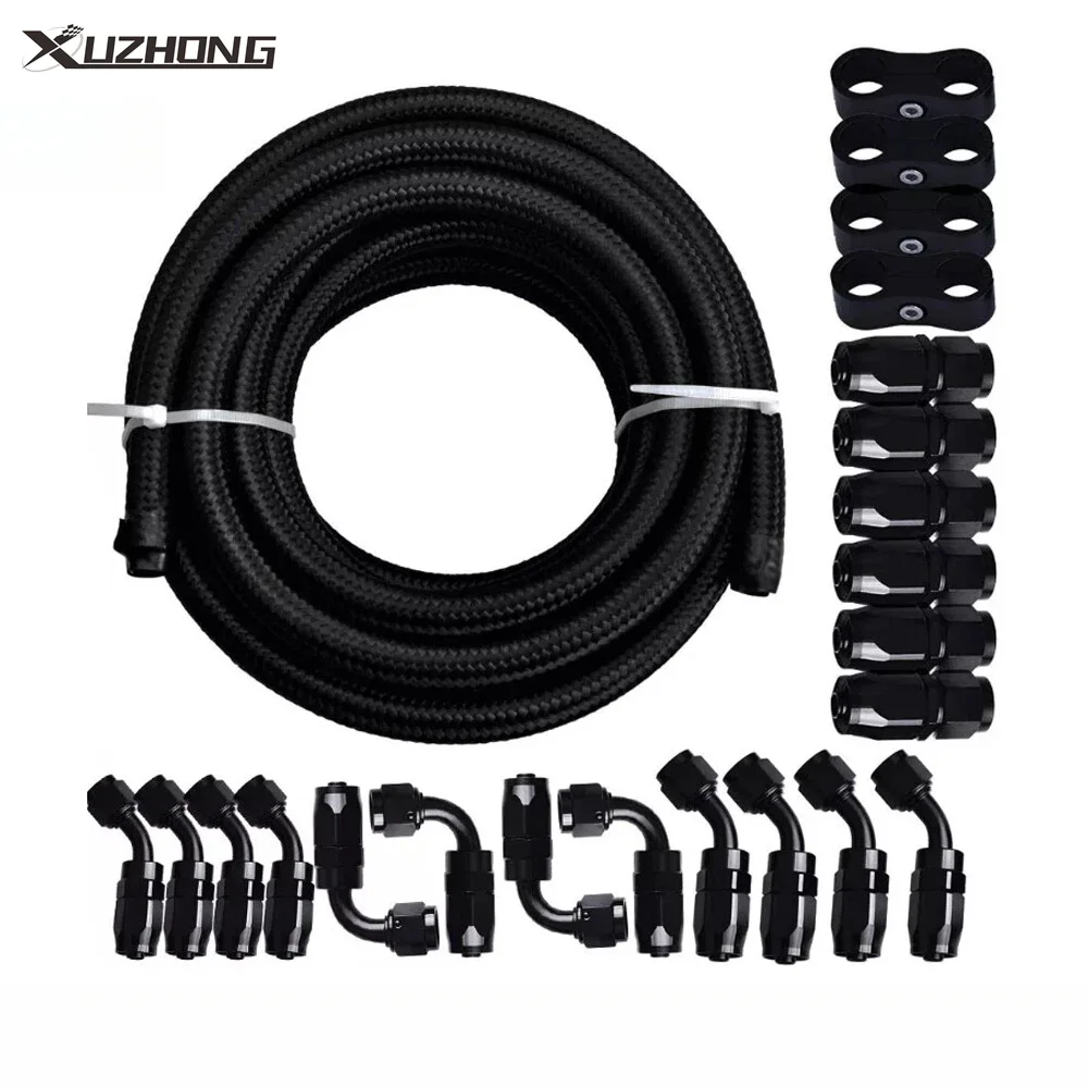 

6AN 10AN 20FT CPE Braided Nylon Fuel Line Kit with Hose End Fittings