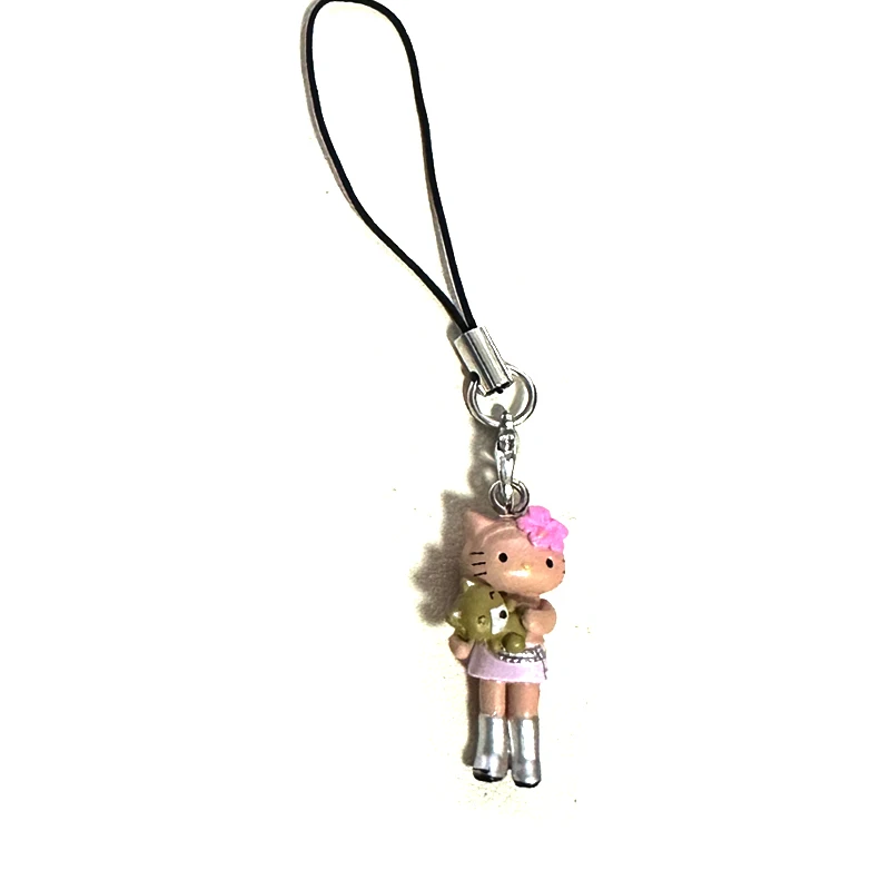 1PCS Kawaii Brown skin Bikini Hello Kitty Key Chain Japanese Harajuku Girl Pack Pendant Birthday Gift Decoration