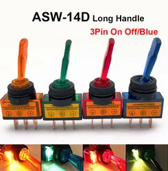 12V 20A  Car  LED Light Toggle Switch 3 Pin SPST ON/OFF Rocker Long handle Switches 62*26*12mm