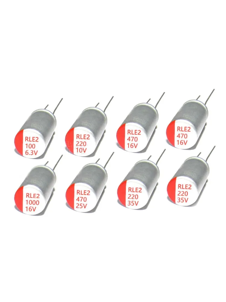 10PCS Polimerowy kondensator stały 6.3V 10V 16V 25V 35V 50V 100V 10uF 22uF 33uF 47uF 68uF 100uF 220uF 270uF 330uF 470uF 1000uF 2200uF — zdjęcie 2