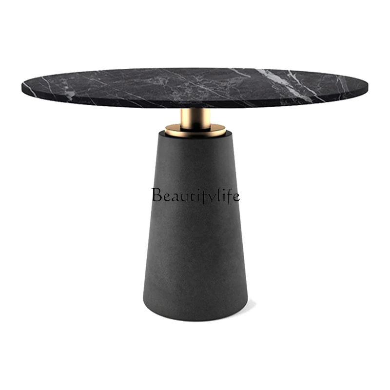 

Light luxury custom marble dining table