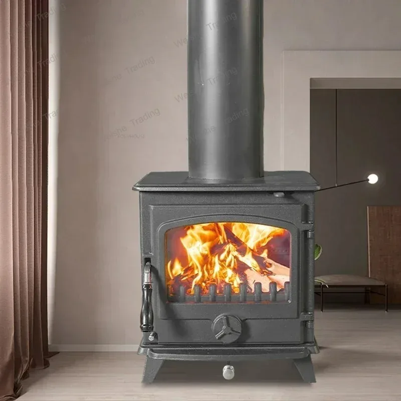 Cast Iron Real Fire Fireplaces Wood-burning Firewood Heating Stove Home Villa Rural Living Room Decorative Fireplace ZZ