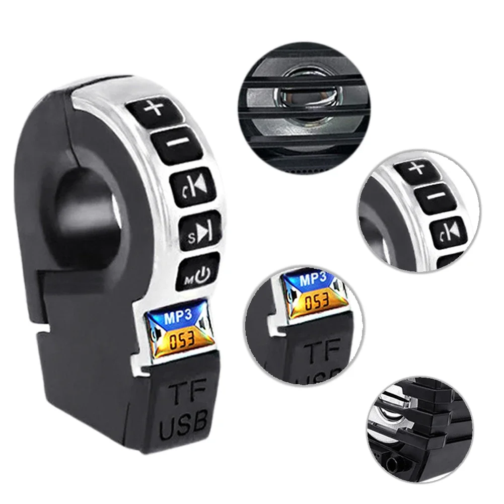 Motorcycle​ Handle ​Speaker Wireless Bluetooth Speaker With Light USB TF FM Horns Radio ​USB Charging Waterproof Stereo Speaker