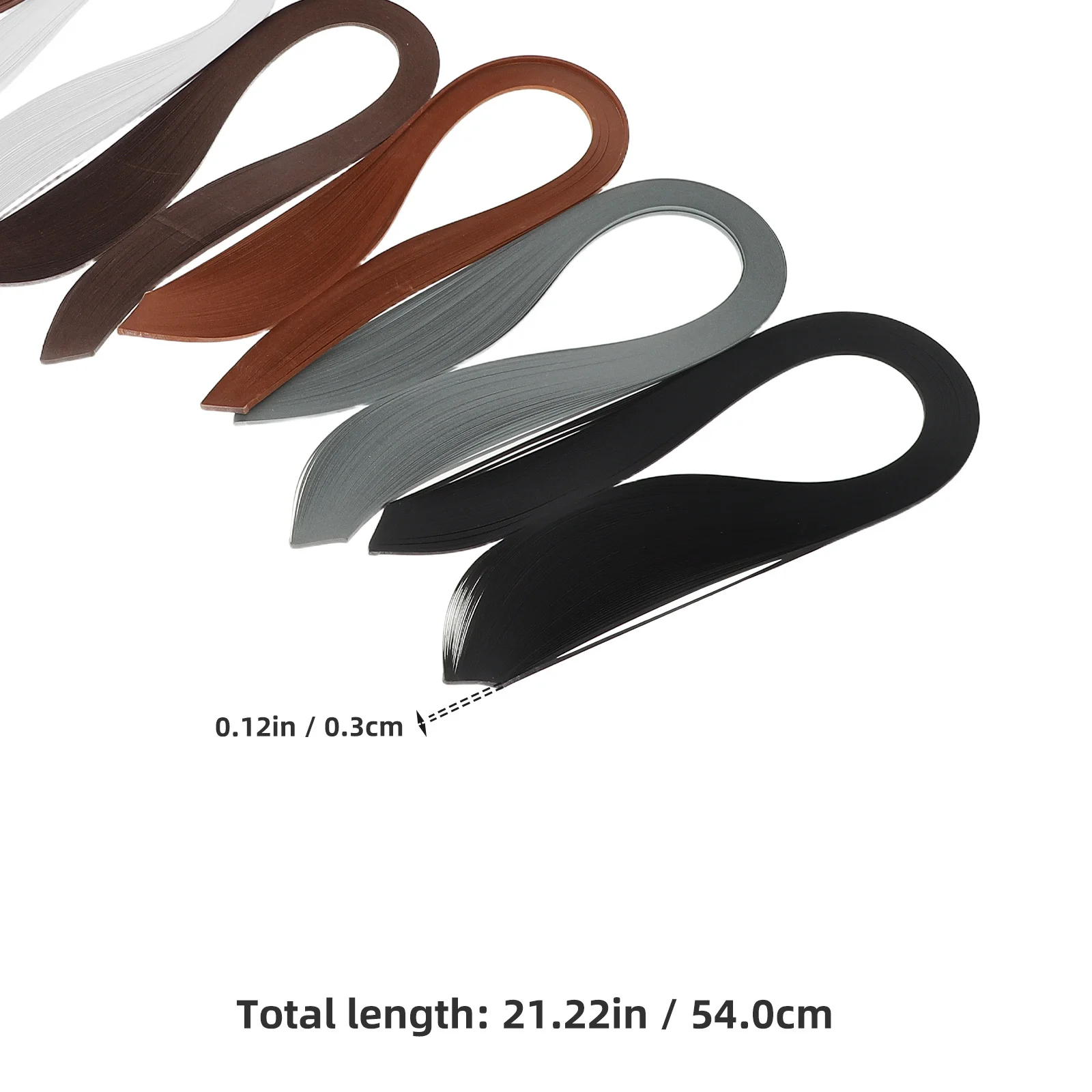 720 قطعة 3 مللي متر 54 سنتيمتر شرائط اللف 6 ألوان كمية كافية لمشاريع كبيرة الحجم والورق الفني مفصلة اللف