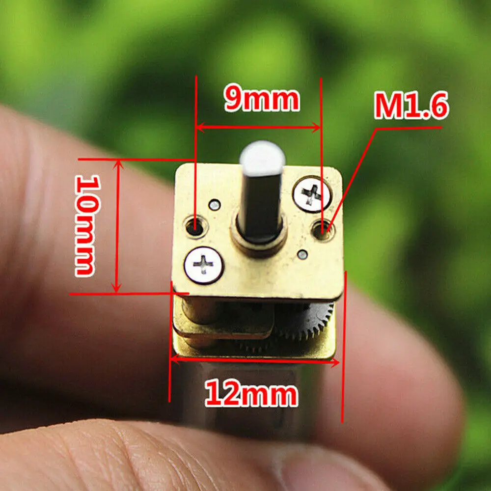 Imagem -06 - Mini Micro Metal Gear Motor Volante dc Motors 60rpm Velocidade Lenta Full Metal Gearbox Redutor Toy 3v6v N20 Pcs