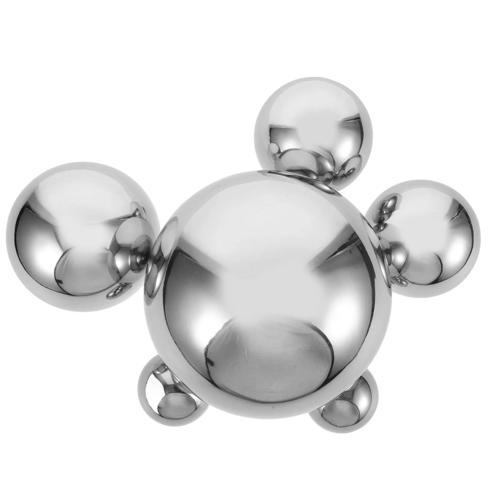 

6Pcs Polished Stainless Steel Gazing Ball Hollow Reflective Sphere Garden Decoration Outdoor Pond Floating Mirror Globe Balls