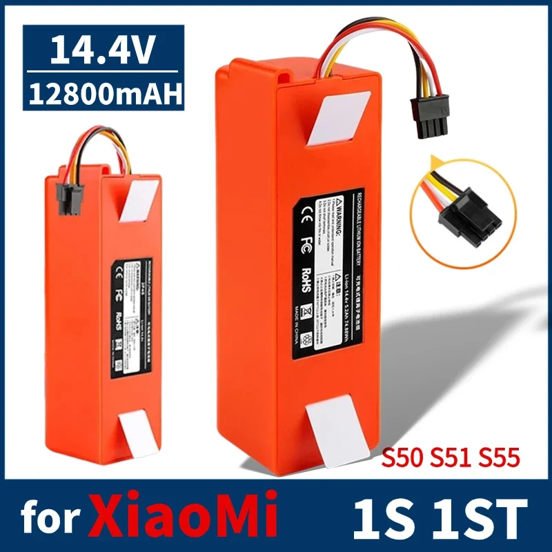 

12800mAh Vacuum cleaner Replacement Battery for Xiaomi Robot Roborock S50 S51 S55 Accessory Spare Parts li-ion battery