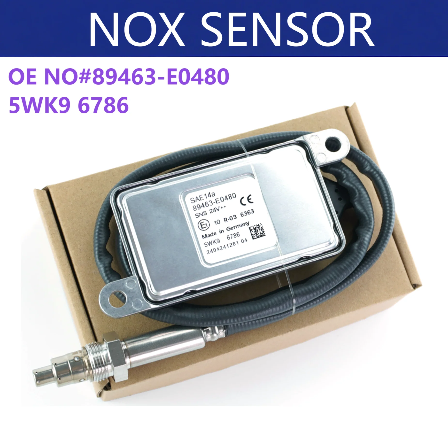 

89463-E0480 5WK96786 NOx Sensor High Quality Nitrogen Oxide Sensor for Hino Manufacturer Direct Supply Truck Part 5WK9 6786