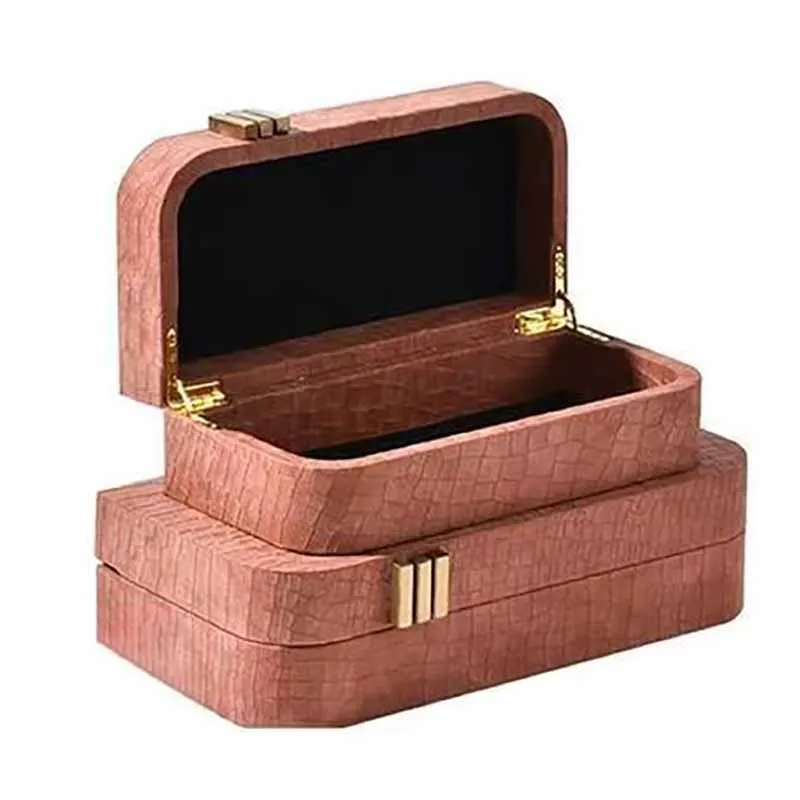 Leather Jewelry Organizer Boxes Multi-functional Jewelry Packaging Box Luxury Earrings Ring Braclet Display Storage Accessories