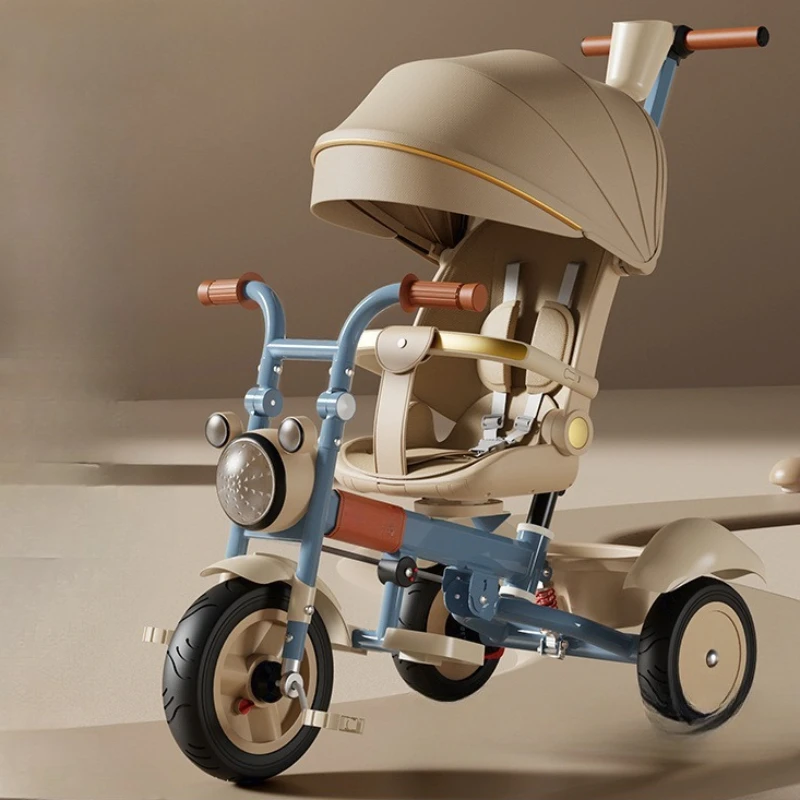 ‌Foldable Kids Tricycle with Sit Lie Function, Lightweight Baby Stroller, 3Speed Adjustable Toddler Bicycle, Compact Push Bike‌ - Image 2