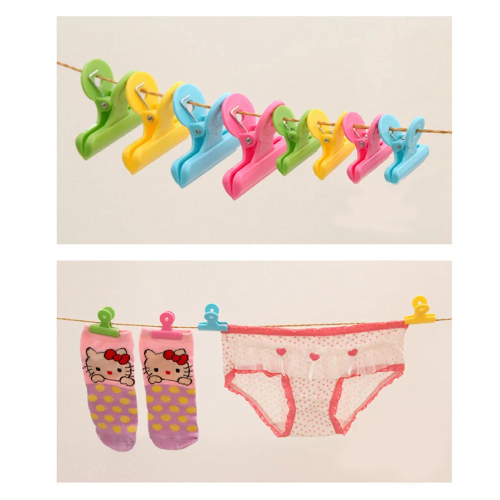 

24 Pcs Plastic Binder Clips Cute Stationery Long Term Use Organizing Papers Files Tickets Sealing Snack Bags Document