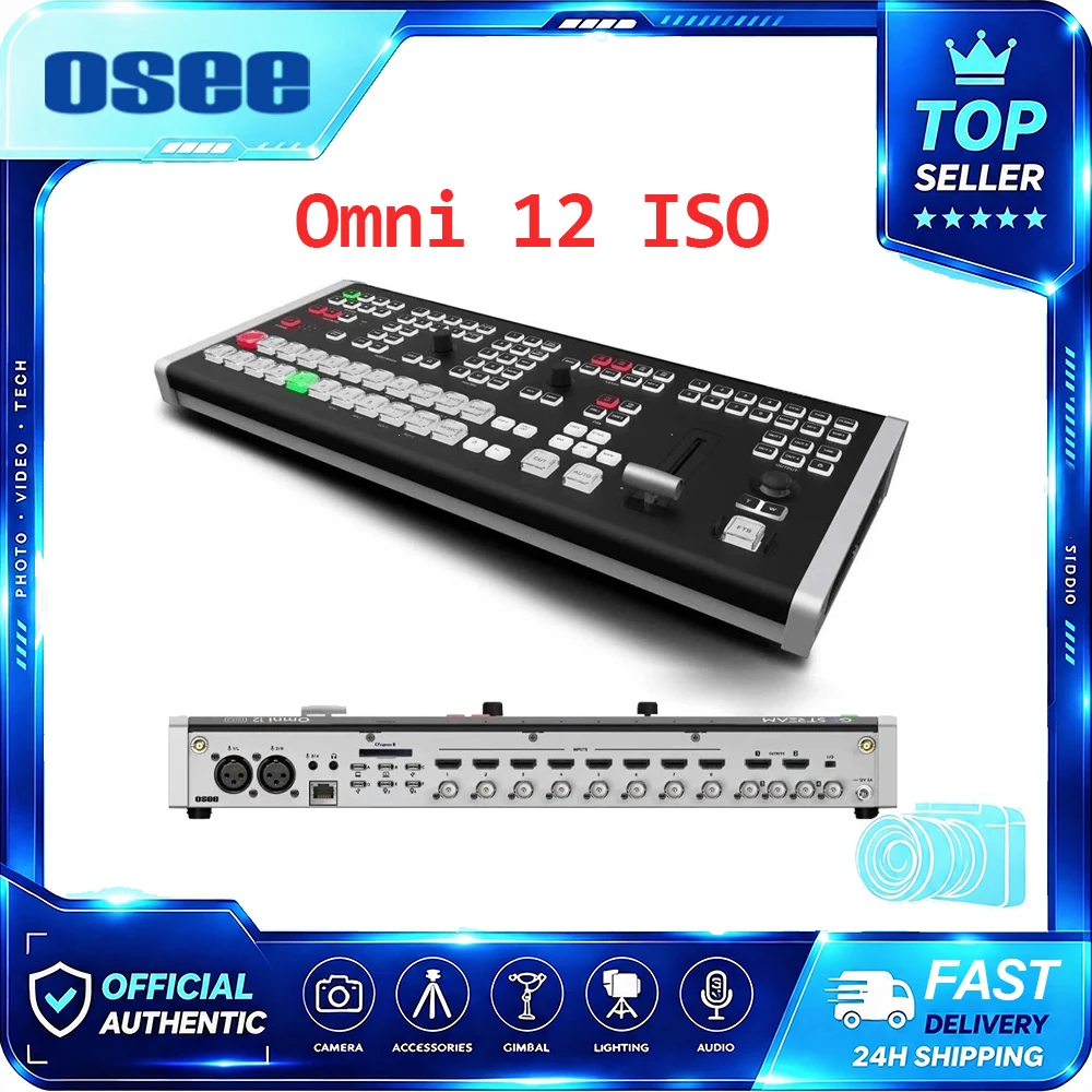 Osee GoStream Omni 12 ISO SDI+HDMI 12 Channels Video SwitcherMulti Camera Live Supports Horizontal & Certical Screen Recording