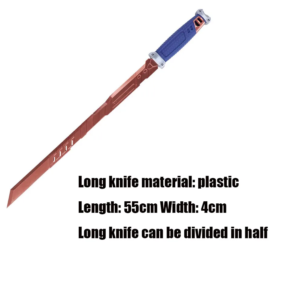 Taskmaster Cosplay 3D Printed Long Knife Dagger Roleplay Movie Costume Accessories Disguise for Halloween Carnival Party Props