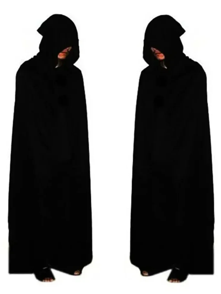 Halloween Zwarte Kleur Tovenaar Kleding Decoratie, Halloween Party Verzamelen Tovenaar Kostuum, Halloween Cosplay Aanbod