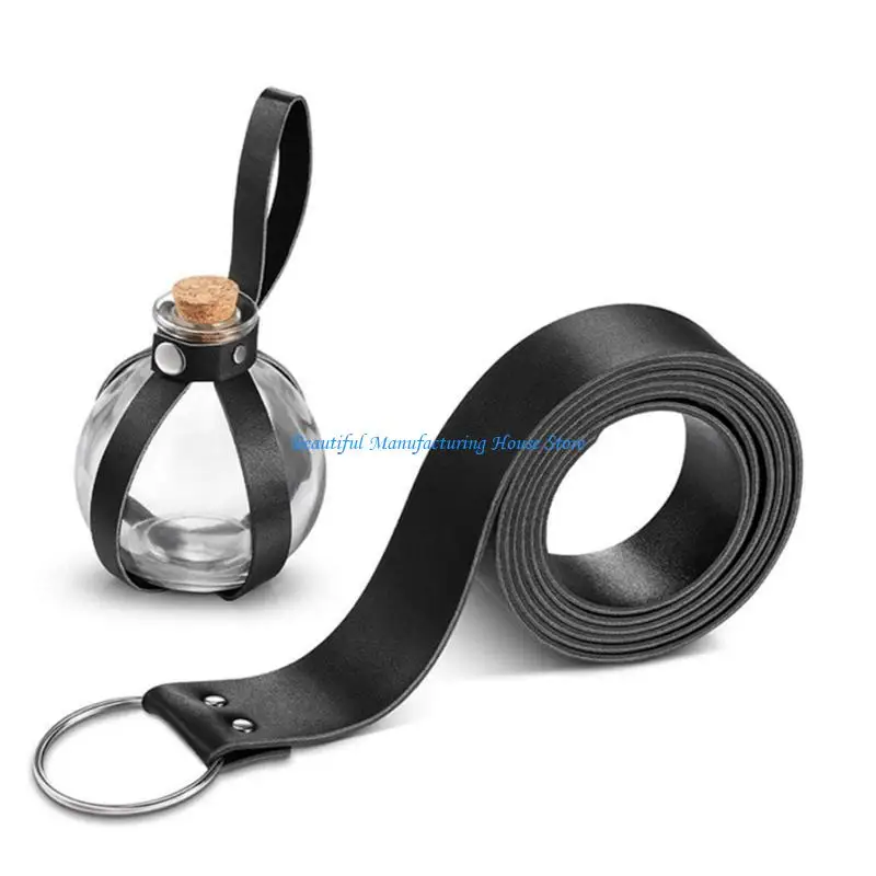 e56a-レディース中世ウエストベルト-マジックポーションボトル付き-puウエストバンド-ハロウィン用