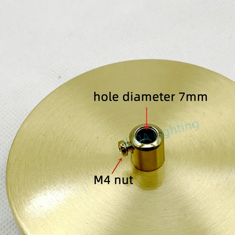Brass Ceiling Plate Copper Lamp Base Chandelier Ceiling Canopy Ceiling Lamp Round Gold Thickened Copper Ceiling Rose Cable Grip