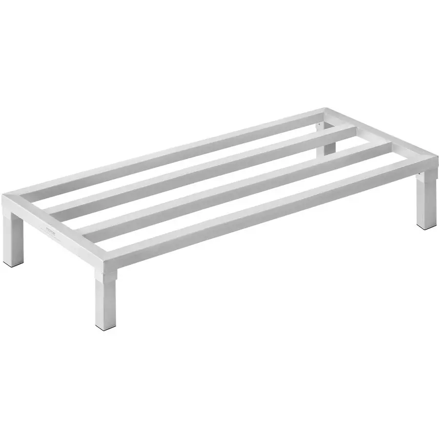 

Aluminum Dunnage Rack, 48 x 20 Commercial Food Floor Rack, 8 Off the Floor, 1800 lbs Capacity AllWelded Aluminum Storage Rack, f