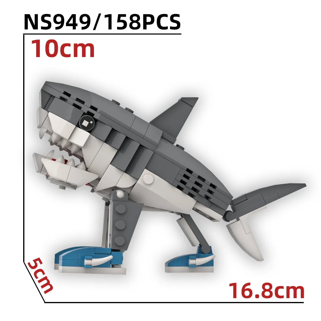 Tralalero Tralala Building Block Toy Tung Tung Tung Sahur Toy Tralalero Tralala Shark assemblaggio di piccole particelle Modello Monster