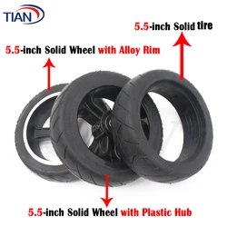 5.5 Inch Solid Wheels 5.5x2 Tire Solid Tyre Alloy or Plastics Rim for Fast Wheel F0,jackhot,Nes Carbon Fiber Electric Scooter