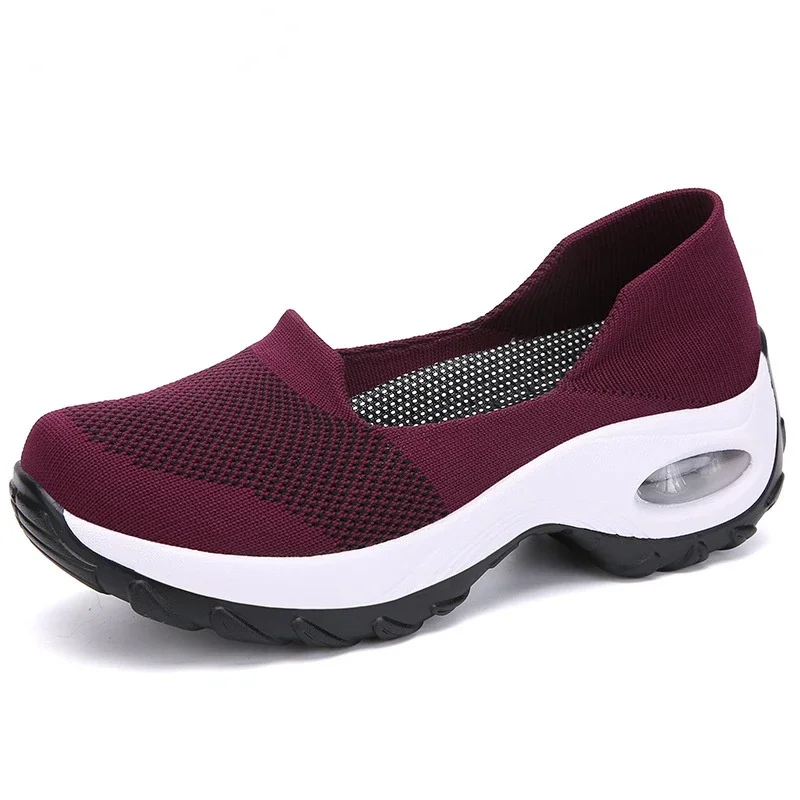 Shoes for Women Sneakers Platform Mesh Breathable Woman Running Shoes Flats Black Chunky Light Vulcanize Shoes Female