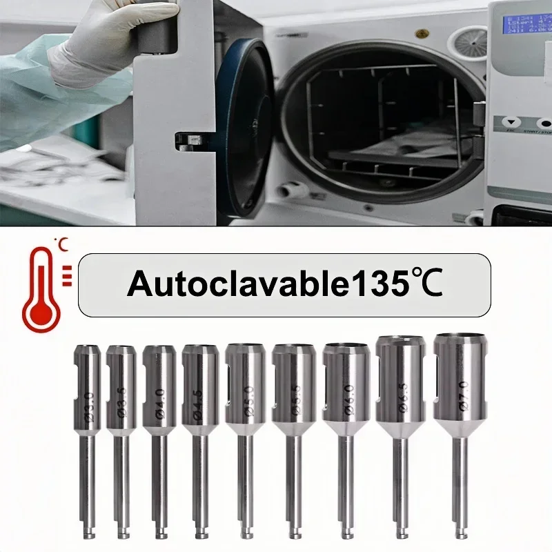 5Pcs Dental Gingival Circular Resection Drill Kit Stainless Steel Gingival Ring Cutter Dentistry Surgical Instrument Tools