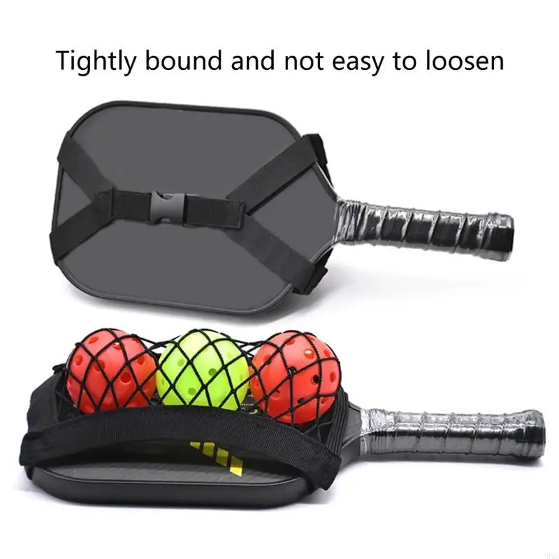 

Elastic Band Secured Pickleballs Net Storage For 3 Balls Portable Design JOME