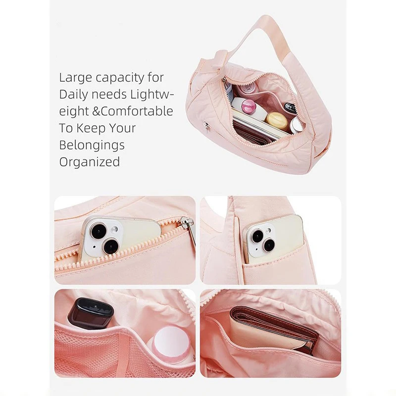 حقيبة ميفي ذات مربعات تحت الإبط، حقيبة كتف مفردة منفوشة، حزام كتف قابل للتعديل، حقيبة أرنب ناعمة ولطيفة للخريف والشتاء