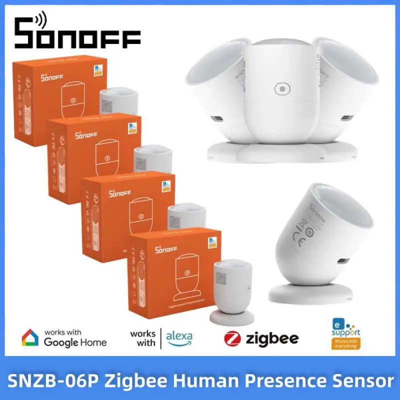SONOFF SNZB-06P Zigbee Human Presence Sensor Rardar Detector Motion Sensor Smart Home Automation for Alexa Alice ZHA Zigbee2MQTT