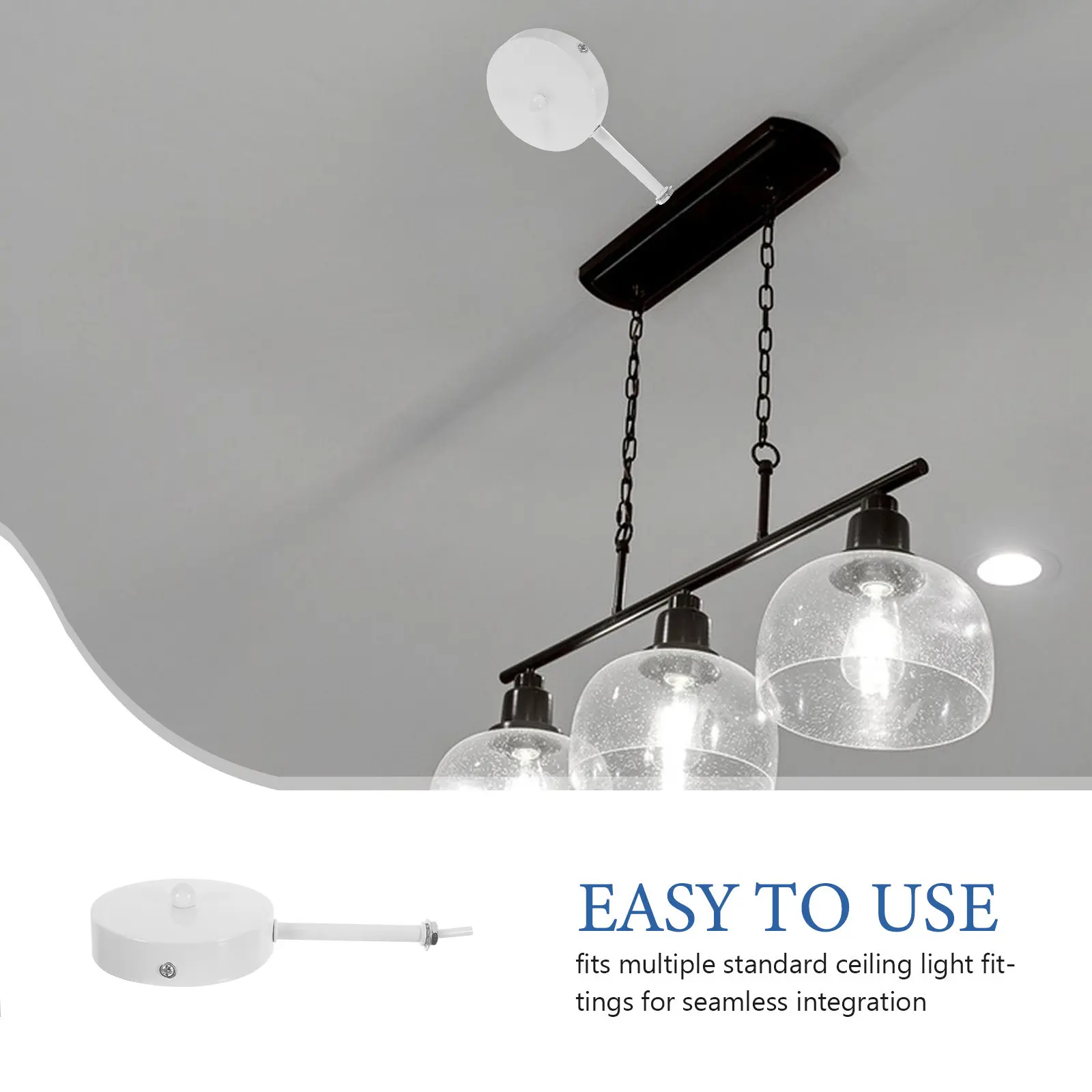 Ceiling Light Mounting Plate Metal Cover Rod No Drilling Position Relocator Dining Bedroom Pendant Lamp Chassis Fan Light