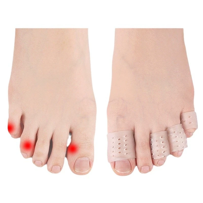 1/5Pairs Silicone Gel Little Toe Tube Protector Toes Covers Prevents Blisters Anti-Friction Breathable Foot Care Pedicure Tools 5