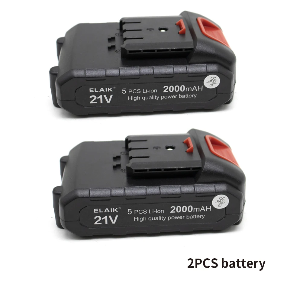 

2pcs 21V 2Ah For Quanyou Lithium-ion Electric Tool Battery Suitable for Cutting machines, Drills, Saws